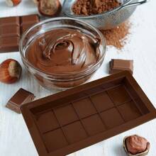 NetHong 2PCS Deep Chocolate Bar Mold Stuffed Silicone Candy Bar Mold Easy To Demould UK - Rust Brown - View 9