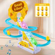 1 件装爬楼梯嘎嘎声音乐灯光轨道火车小鸭，儿童教育益智玩具 - 彩色 - 查看 14
