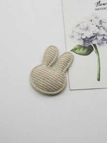 6/30 件复活节卡通兔子形状布料补丁，混合颜色，布料修补补丁适用于 DIY 服装、帽子、配饰和工艺缝纫用品 - 彩色 - 查看 6