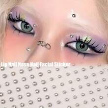 165/180 Stücke nicht-durchstochen Lippenkringe, wiederverwendbare selbstklebende Falsche Lippenkringe, Augenbrauen/Nasen-Piercing, Bauchnabel-Schmuck, Karneval/Party/Maskenball Accessoires