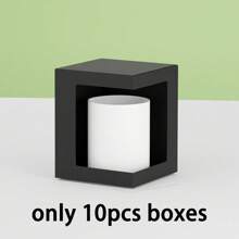 10 件透明窗口马克杯盒，创意 DIY 涂鸦礼品包装，适合生日、婚礼、圣诞节、新年、情人节 - 白色 - 查看 9