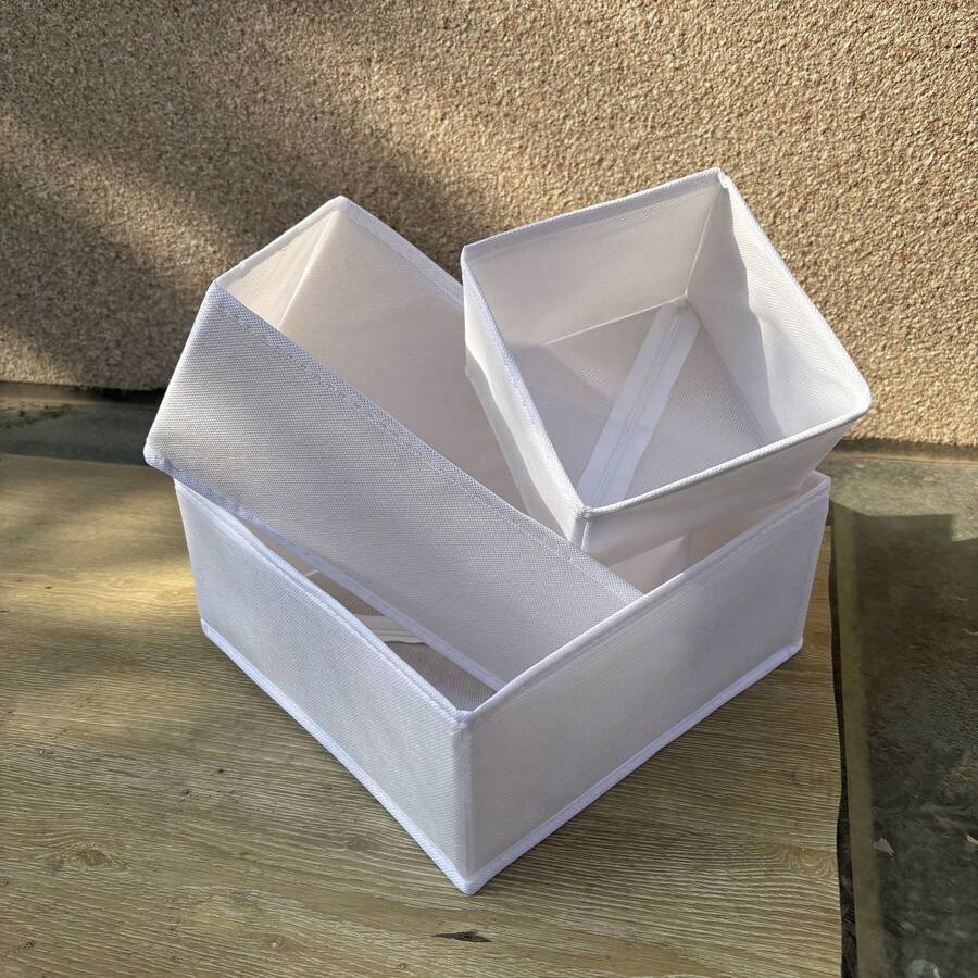 1/3/6 szt., wielofunkcyjny organizer na ubrania, pudełko do przechowywania domowych śmieci, składane pudełko do przechowywania z tkaniny, używane do przechowywania bielizny, bielizny, skarpetek, kosmetyków na biurko, przechowywanie w szufladzie, oszczędzanie miejsca, do szkoły