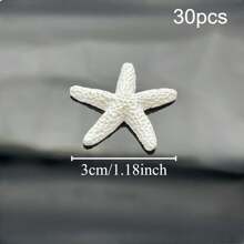 20pcs Resin Starfish Decorations, 1.18 Inch - Perfect For Weddings, Holidays, Home Crafts, Home Decor Ornaments & Accessories Best Gifts Birthday Graduation