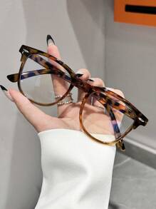 1 par de gafas de ordenador ligeras y de moda, con un diseño clásico y casual apropiado para uso diario en la oficina y la escuela, accesorios de gafas para mujeres