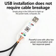 FILIPLI 通用汽车内饰亚克力灯氛围灯2灯22灯64色车内幻彩装饰氛围灯256色LED车内隐藏灯条氛围灯汽车霓虹灯