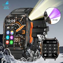 1pc Unisex 1.96 Inch Touch Screen Multi-Function 3ATM Waterproof Electronic Smart Watch With Silicone Strap, Equipped With Various Sports Modes, Flashlight, Social Apps, Information Reminder, Bluetooth, Compatible With Android And IOS For School, Workout, Etc. - Multicolor - View 2