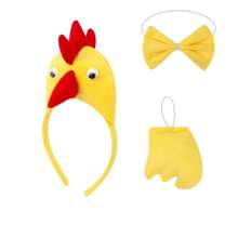 3 chiếc thời trang dễ thương đầu Hooper động vật mũ nón tiệc ngày lễ gà tóc phụ kiện ba chiều gà trống vàng thích hợp cho tiệc ngày lễ mặc dạ hội hóa trang mặc quà sinh nhật quà tặng ngày lễ bộ gà vàng ba chiều mũ gà vàng ba chiều vũ hội halloween - Nhiều màu - Xem 14