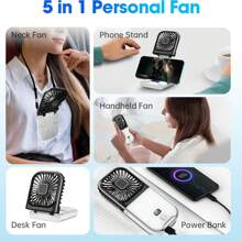 Portable Handheld Mini Fan - Personal Fan With Phone Holder, Type-C Supports Phone Charging, Multi-Function Fan With Infinite Speed Control, Semiconductor Cooling, Rapid Cooling, Compact Palm-Sized Fan, Essential Gift For Summer Travel, Outdoor, Beach, University, Music Festival