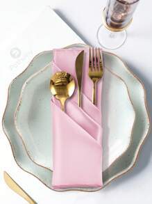 Bộ 16/8/4 khăn ăn satin màu hồng - Khăn ăn vải vuông 30x30cm - Mềm mại, có thể tái sử dụng, thích hợp cho đám cưới, tiệc tùng, Ngày của Mẹ, Ngày Valentine, lễ tốt nghiệp, tiệc trưa, trang trí nhà hàng. - Hồng - Xem 6