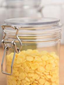 带密封盖的玻璃储物罐，用于腌制蔬菜、糖果、干果、谷物等，防潮家居收纳盒 - 彩色 - 查看 4