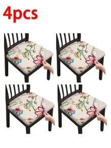 1/4/6 件弹力椅子座套，通用餐厅椅子椅套，可拆卸可洗弹性防刮坐垫套，适用于厨房、餐厅、办公室