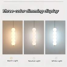 1 pieza Lámpara colgante LED moderna, ajustable a 3 colores, montaje al ras de la mitad metálica pulida con pantalla de acrílico, control de interruptor, cableado fijo, 110V-240V, incluye hardware de instalación - Apto para dormitorio, pasillo, iluminación acentuada