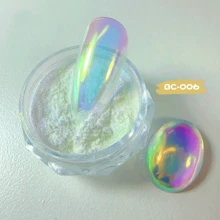 0.2g/Box Nail Powder Pearl Rubbing On Nails Aurora Pink Chrome Dust Nail Art White Moonlight Mirror Glitter Manicure Holographic Powder Nail Art Decoration
