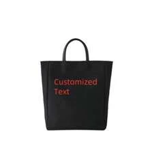 Custom Text/Image Canvas Tote Bag, Suitable For Students To Carry Books To School, Office Workers For Simple Documents, Vertical Style Casual Cloth Bag For Women, Thickened Fashion Canvas Handbag - Multicolor - View 10