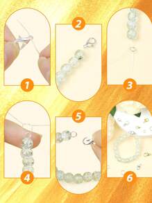 900 st. Hummerklolås och hoppringar set - guldsmycken för halsband, armband, nyckelringar och smycketillbehör - Multifärgad - Visa 7