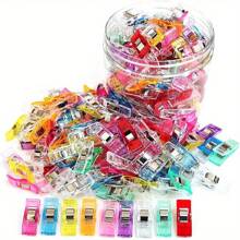 50 Peças/100 Peças por Embalagem Clipes de Acolchoado de Alta Qualidade, Clipes de Plástico em Cores Variadas para Artesanato Feito à Mão, Clipes de Costura