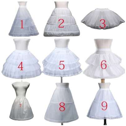 衬裙 角色扮演派对短裙 Jupon Enfant Fille Lolita 芭蕾短裙 Enaguas Sottogonna
