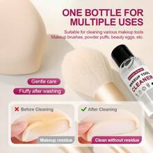 VIANOMI 50ml Solución de limpieza para brochas de maquillaje, apta para esponjas, borlas, brochas de maquillaje y otras herramientas cosméticas para una limpieza profunda