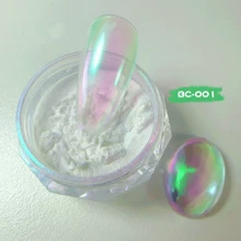 0.2g/Box Nail Powder Pearl Rubbing On Nails Aurora Pink Chrome Dust Nail Art White Moonlight Mirror Glitter Manicure Holographic Powder Nail Art Decoration