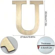 1pc Wood Wall Decoration Letters 12 Inch Blank Letters DIY Paint Family Party Wedding Decorations Gifts Birthday Graduation