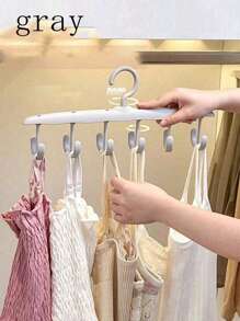 1 pieza Percha multiusos con 12 ganchos que puede girar, toallero para ropa interior, chalecos, gorras y otros artículos del hogar