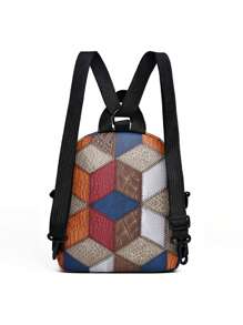 [Two Back Methods, Can Be Crossbody, Can Be Shoulders] Highly Attractive Level Leather Texture Backpack Men's New Casual Retro Backpack National Style Simple Large Capacity Bag School Bag College Bag Office Bag - Multicolor - View 6