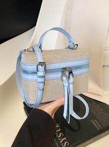 1 Pc New Small Capacity Girls' Pu Material Handbag With Removable And Adjustable Crossbody Strap, Zipper Closure Design, Unique And Fashionable For Travel, Commuting, Shopping, And As A Gift For Friends - Handbag - View 12