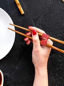 10 件/2 包可重复使用筷子架，训练筷子辅助装置，适合初学者和学习者快速掌握筷子使用（推荐青少年和成人使用），学校用品 - 彩色 - 查看 6