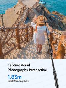 AXNEN 72" Tripod Compatible With Iphone, Phone Tripod Selfie Stick With Remote, Extendable Cell Phone Tripod & Tall Travel Tripod For Recording Video Selfies Photo, Compatible With IPhone Android Phone, Camera, Action Camera, Ring Light