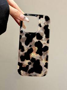 Luxury Retro Cow Pattern Gradient Glitter Tinfoil Pattern Phone Case Compatible With IPhone 16 15 13 Pro Max 12 14 Pro Soft Back Cover