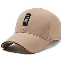 1 pieza Gorra de béisbol de malla transpirable con protección solar, decoración de metal bordado, estilo casual bohemio, lindo, para uso en cualquier época del año