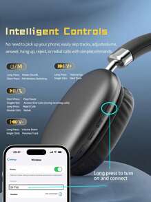 黑色无线耳机，带麦克风，强劲低音，记忆海绵耳罩，HiFi音质，轻巧可折叠，适合健身、看电视、旅行、居家办公等多种场合。 - 彩色 - 查看 10