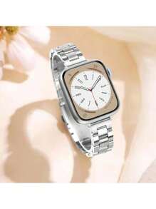 金属不锈钢可调节表带，兼容 Series 1-8 SE，Ultra，14 毫米宽，纤薄优雅的设计，商务休闲，男女通用的替换智能手表表带，适合 38 毫米/40 毫米/41 毫米/42 毫米/44 毫米/45 毫米/49 毫米/46 毫米表壳（不含手表）