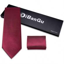 Marsala Semi Slim Tie For Men For Various Occasions - Marsala Slim Checked Tie - View 5