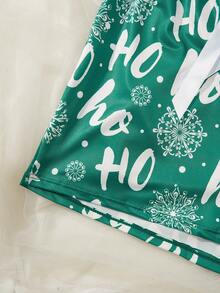 2 Stück/Set Damen Weihnachts Schneeflocken Muster Trägerhemd und Shorts Pyjama Set