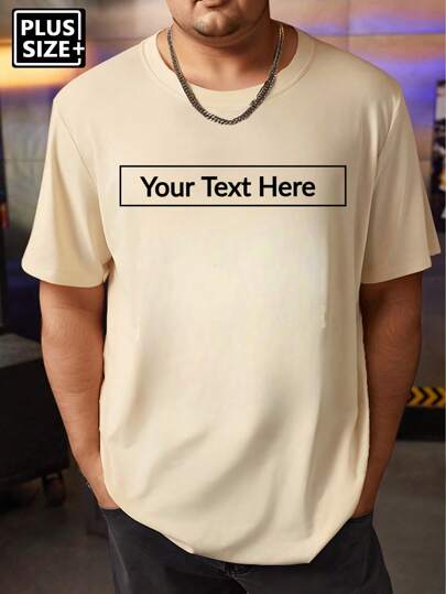 Áo phông nam cỡ lớn in chữ màu mơ, nhập văn bản/lời chúc phúc/hài hước/tin nhắn của bạn, quà tặng ngày lễ, văn bản tùy chỉnh ngày lễ tình nhân/sinh nhật/kỷ niệm, xây dựng nhóm, lễ hội âm nhạc, quà tặng cho anh ấy, tiệc tùng