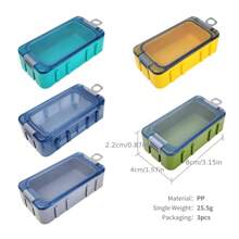 3pcs Set Glow-In-The-Dark Mini Fishing Tackle Box - ABS/PC, Stackable To Store Hooks, Baits And Accessories, Vibrant Mixed Colors, With Transparent Divider, Fishing Lures And Baits