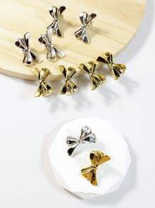 10pcs/Set Girls Kids Hair Clips Mini Bow Hair Accessories, Cute & Sweet, Versatile For Daily Wear, Gold & Silver Color