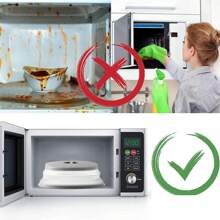 1pc Silicone Microwave Splash Cover, Food And Fruit Drain Microwave Cover, Microwave Food Cover, Microwave Plate Cover, Microwave Oven Cover, Kitchen Essentials, Dishwasher Safety, Multifunctional Silicone Folding Fresh-Keeping Cover, Oil And Splash Proof Cover, Dedicated Heating Cover, Folding Cover, Summer Essentials, Cups ﻿