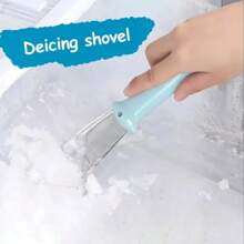 1 pieza Raspador de acero inoxidable, raspador de hielo manual no eléctrico para refrigerador y congelador de cocina, fácil de remover el hielo