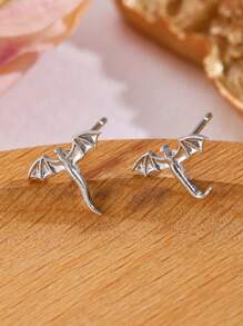 1 Pair Elegant Copper Zirconia Stone Devil's Eye Stud Earrings, Women's Earrings, Suitable For Daily, Party, Holiday Wear, Women's Jewelry