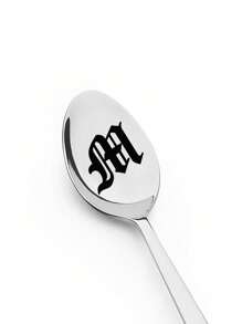 Initial Spoon - Engraved Coffee Spoon Gift - Unique Party Accessory, Personalized Coffee Lover Present, Birthday Gift Idea For Him Or Her, Themed Kitchenware, Novelty Tableware