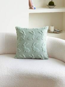 1pc Easter Rabbit Embroidery Plush Cushion Cover,Suitable For Commuting All Seasons,Home Decor For Living Room,Bedroom,Party - Multicolor - View 15