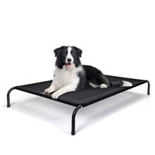 Nobleza Cama Elevada Perro Pequeño, Cama Refrescante Perro, Cama de Mascotas Transpirable para Exterior Interior Jardín Terraza, Cama Perro Robusto Lavable, Negro - Negro - Ver 2