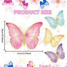 4/12 piezas de manteles desechables de papel con tema de mariposa, decoración de primavera para cocina, restaurante y uso en fiestas, perfectos para picnics, comidas diarias y entusiastas de la decoración del hogar, regalo ideal para amantes del ajuste de la mesa