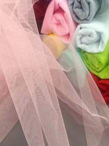 1 件柔软六角形网眼薄纱面料、婚礼派对装饰用品和 DIY 服装材料 - 彩色 - 查看 6
