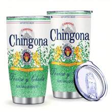 1 Pc Mexico Chingon Mark 20oz Stainless Steel Insulated Cup With Lid Flat Bottom - Insulated, Shattered, Leak Proof - Reusable, Multipurpose, Hand Washable Only - Perfect For Coffee, Outdoor - Unique Gift For Family And Friends Back To School