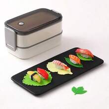 Green Leaf-Shaped Bento Box Divider, Creative Leaf Design Food Separator, Oil Proof Sushi Decor - Multicolor - View 3