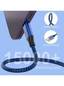 3Pcs/1Pc IPhone Charger Car Carplay Cable, Nylon Braided 10/6/3FT Lightning Cable Fast Charging High Speed Data Sync USB Cord Compatible With IPhone 14 13 12 11 Pro Max XS XR X 8 7 6S 6 Plus SE
