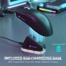 X11 59g Superlight Wireless Gaming Mouse With Grip Tape, RGB Charging Dock,PixArt PAW3311,BT/2.4G Wireless/Wired Pc Mouse, 22KDPI,5 Programmable Buttons For Pc